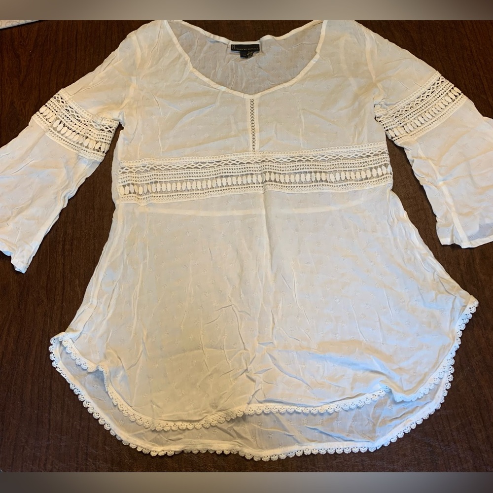 Elegant Cream Embroidered Women's Blouse